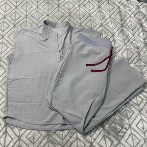 Figs - light gray - Large top - XL/T bottom - jogger style